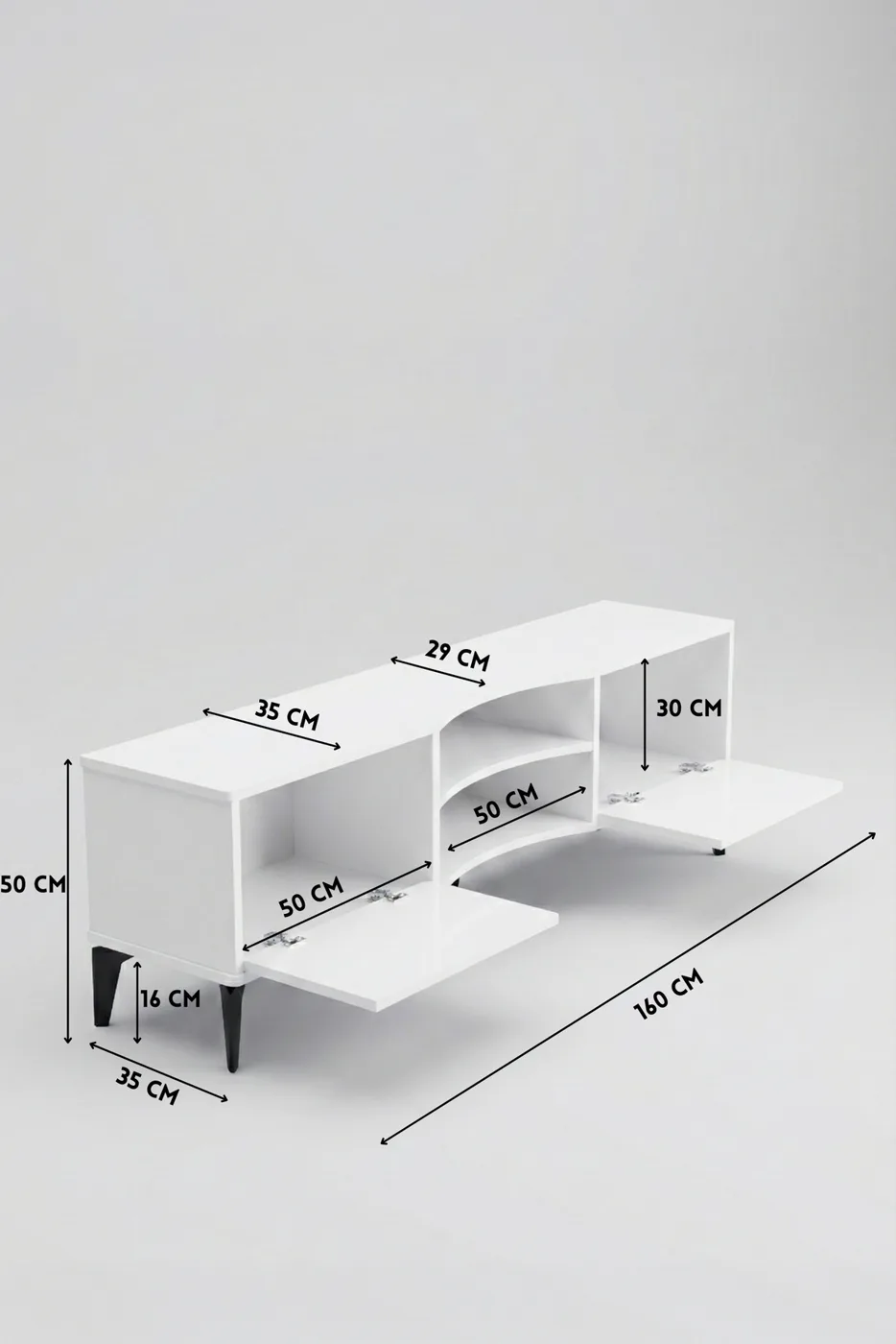 Vera Melamine-faced Chipboard TV Unit White