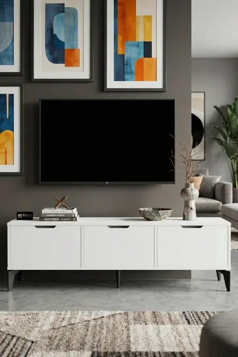 Royal Classic Melamine-faced Chipboard TV Unit White