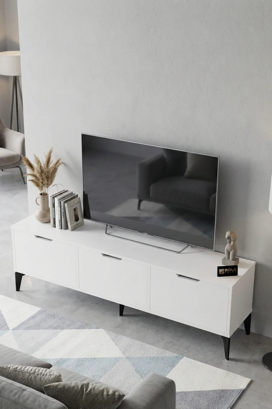 Royal Classic Melamine-faced Chipboard TV Unit White