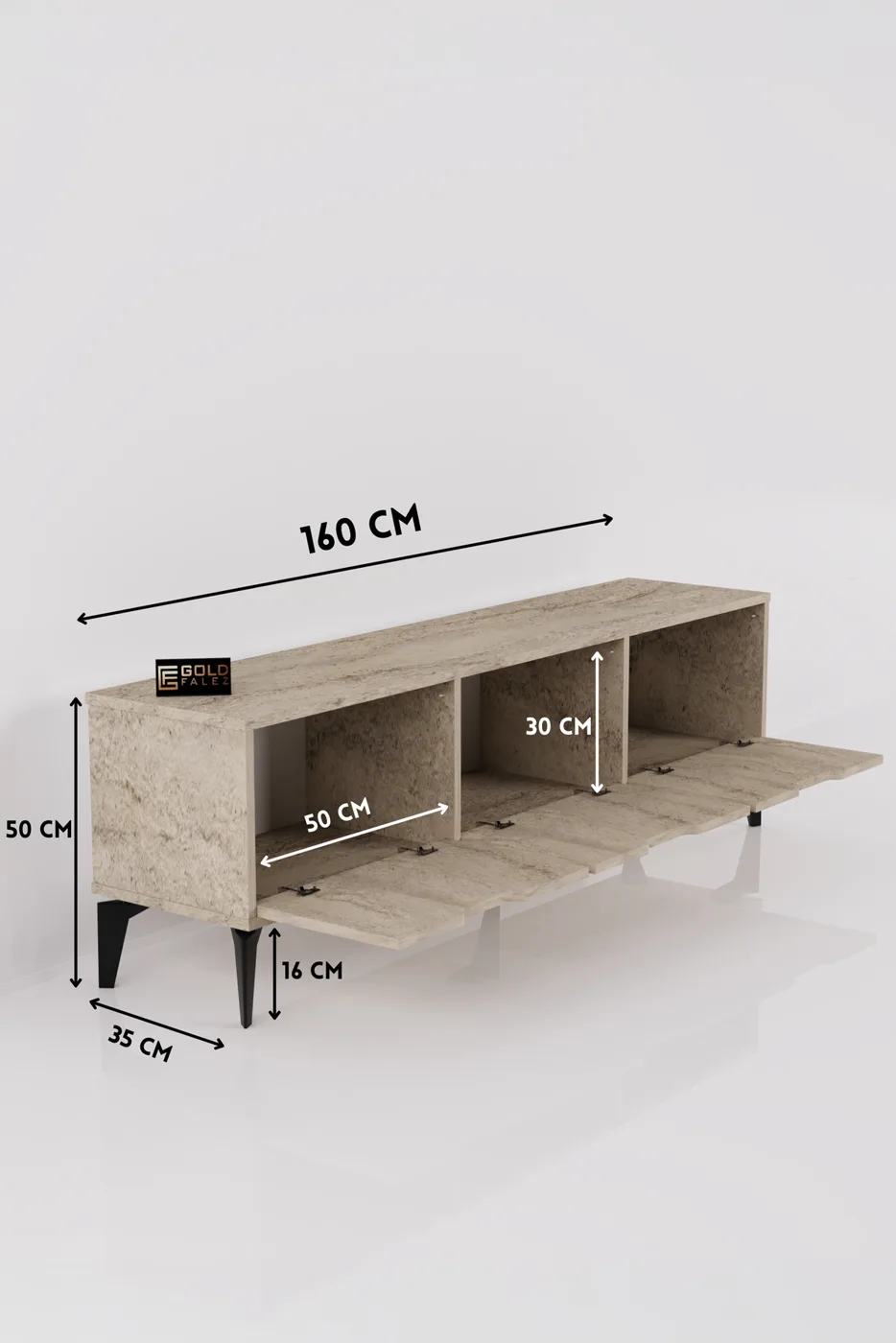 Royal Classic Melamine-faced Chipboard TV Unit Ecru