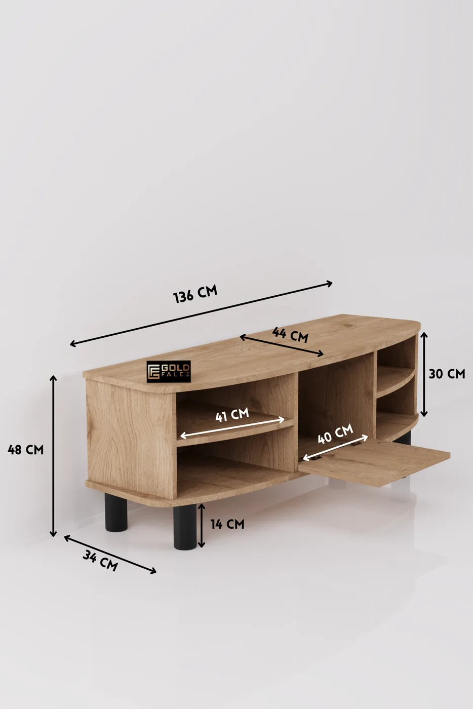 Mobile TV Vienna in truciolare nobilitato beige