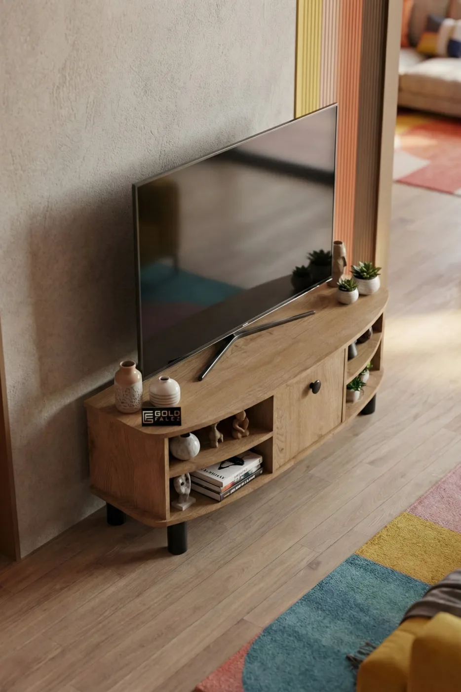 Mobile TV Vienna in truciolare nobilitato beige