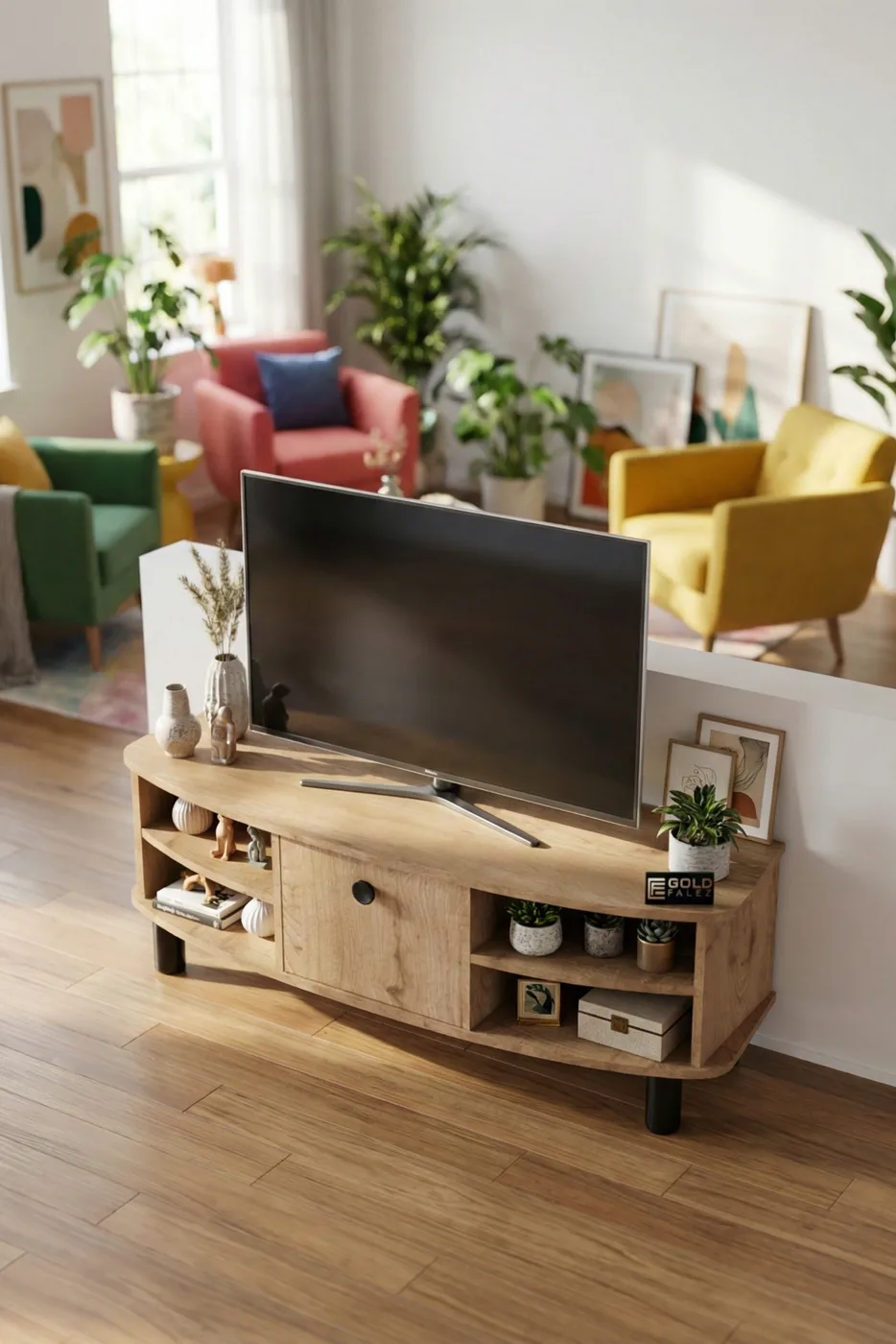 Mobile TV Vienna in truciolare nobilitato beige