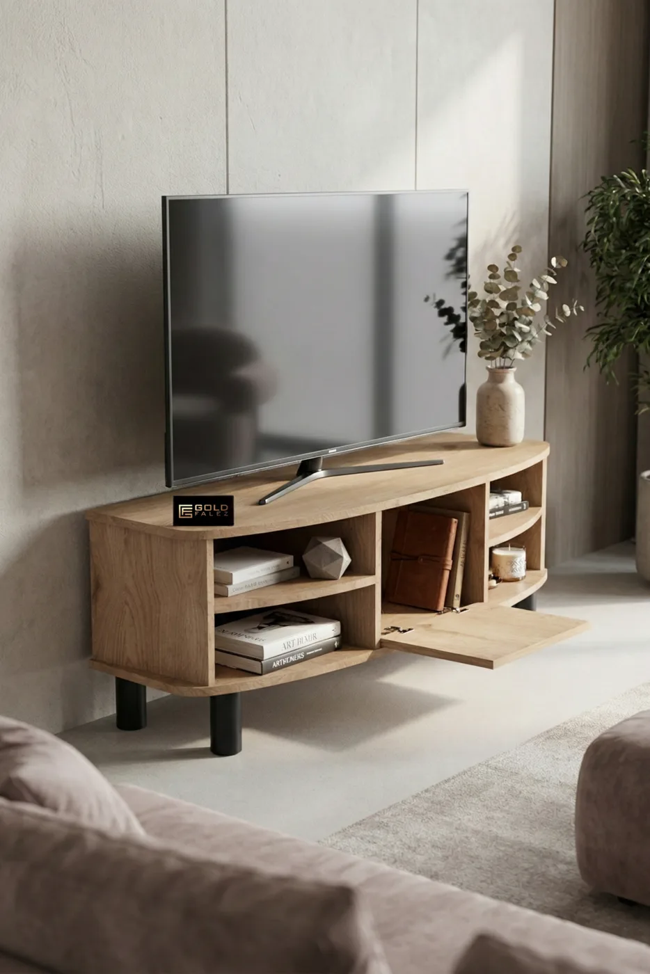 Mobile TV Vienna in truciolare nobilitato beige