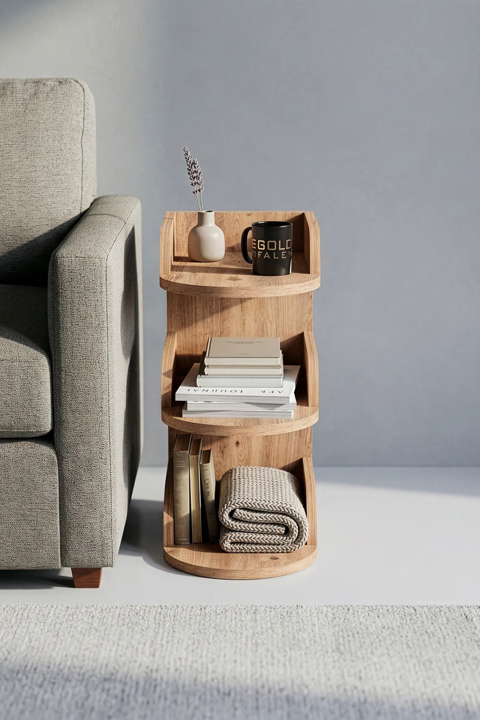 Side Table Melamine-faced chipboard Brown