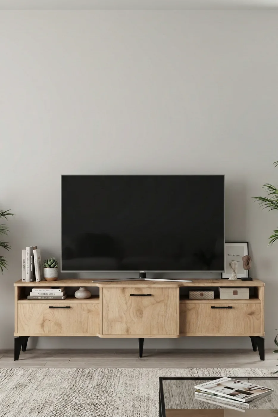 Mistral TV Unit Melamine-faced chipboard Beige