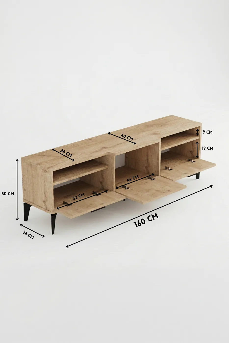 Mistral TV Unit Melamine-faced chipboard Beige
