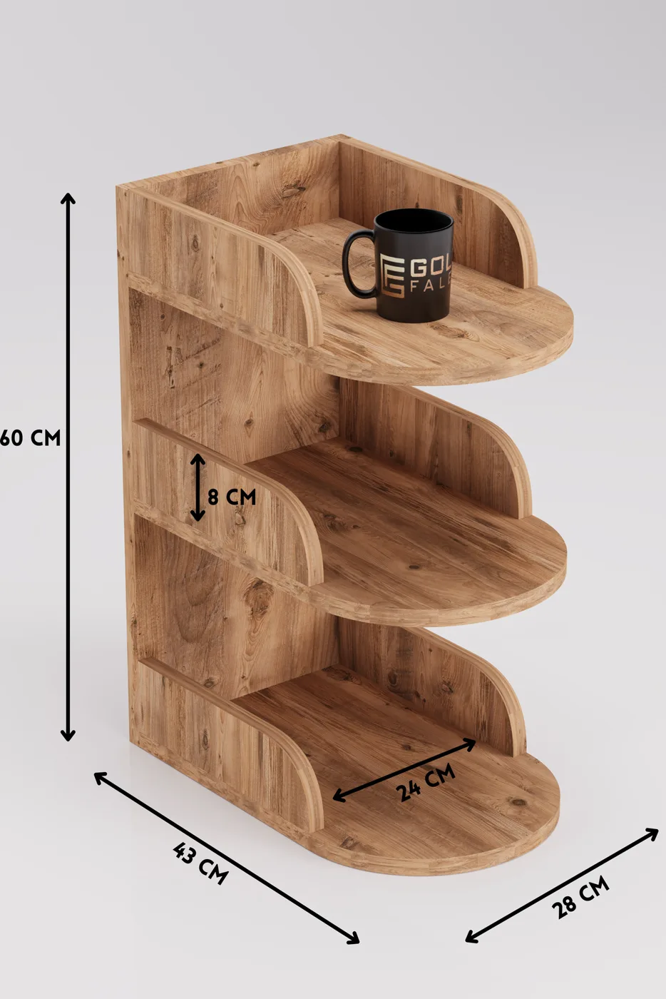 Bedside Table Melamine-faced chipboard Brown