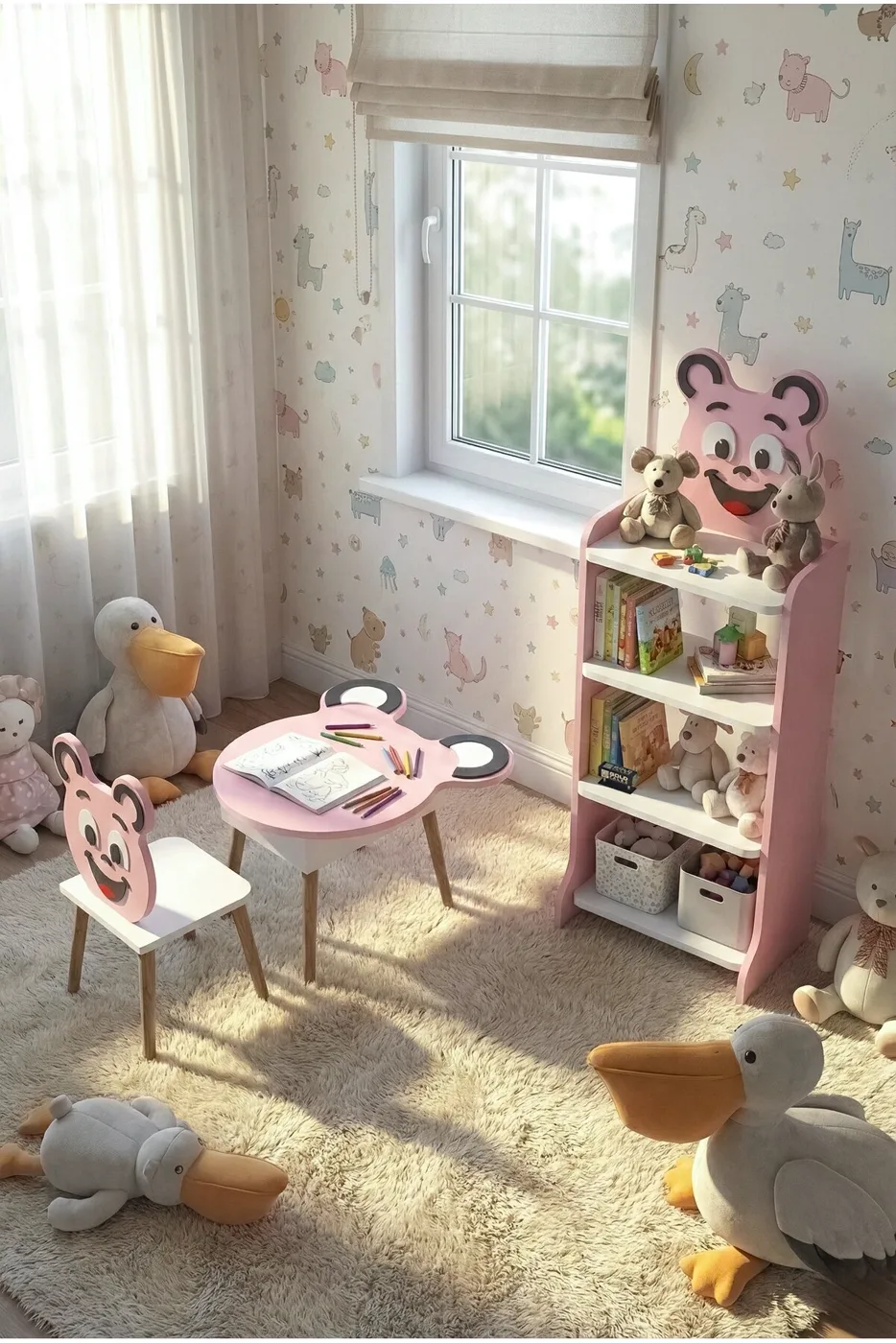Happy Face Children's Room Set Pink