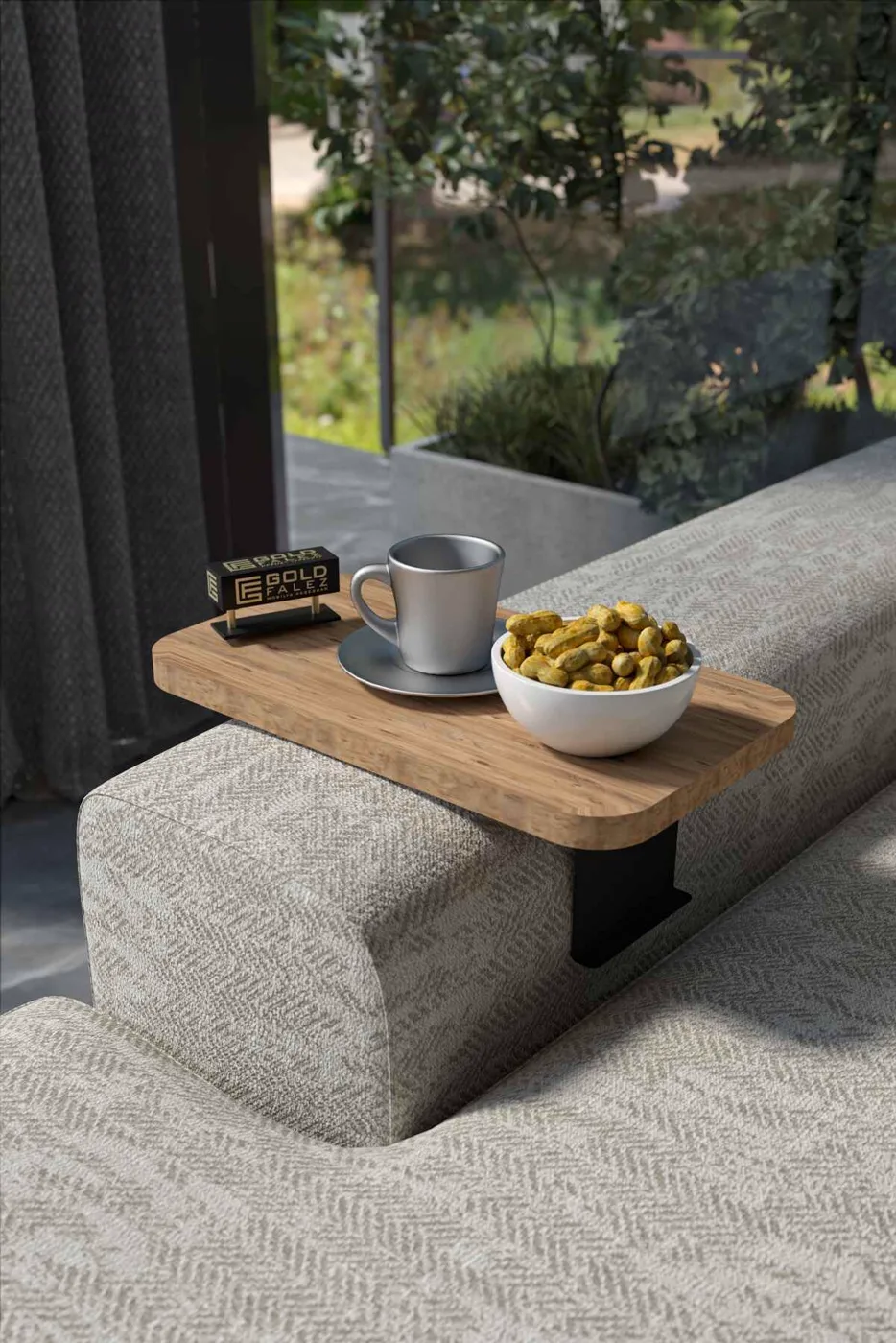 2-Piece Side Table Melamine-faced Chipboard Brown
