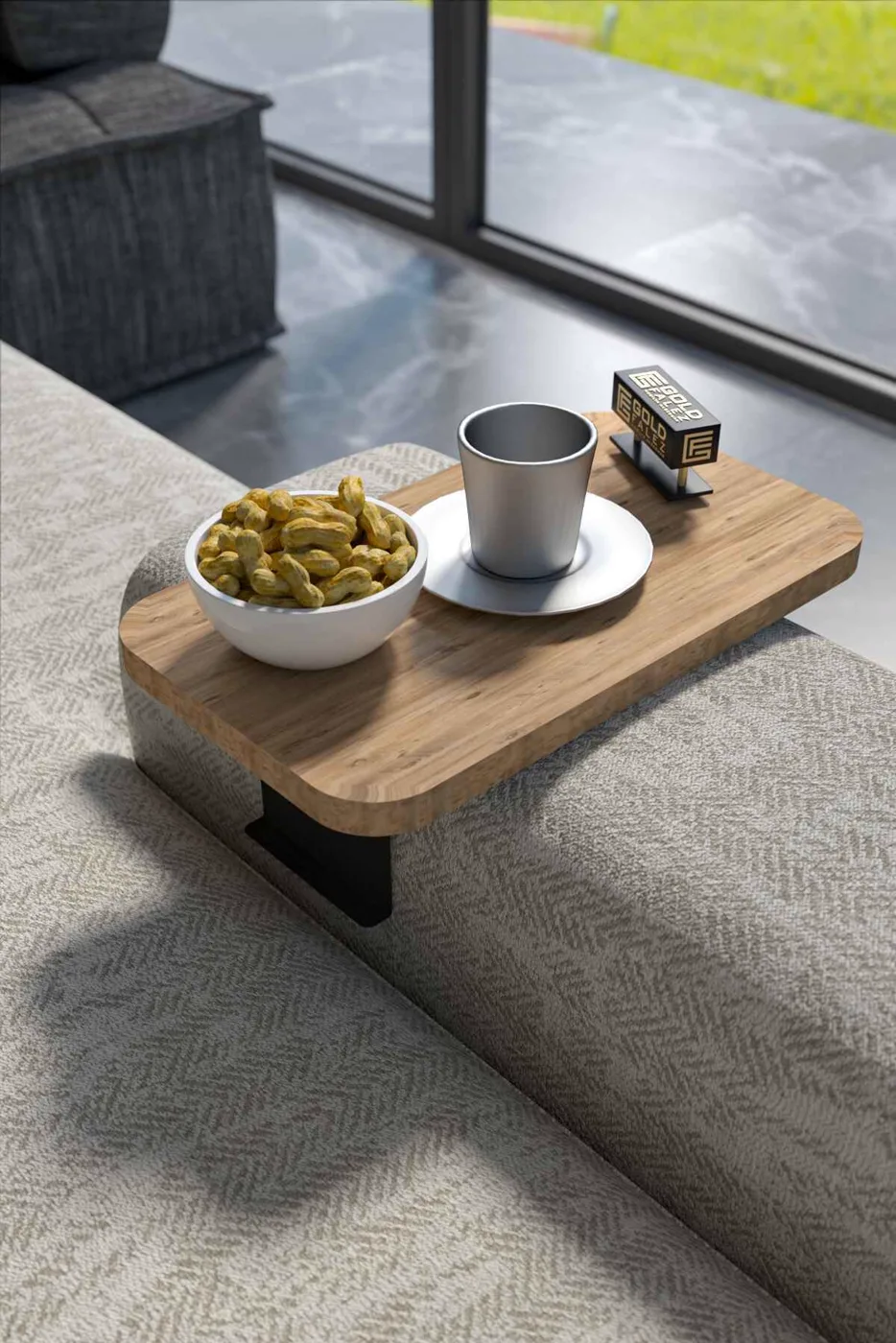 2-Piece Side Table Melamine-faced Chipboard Brown