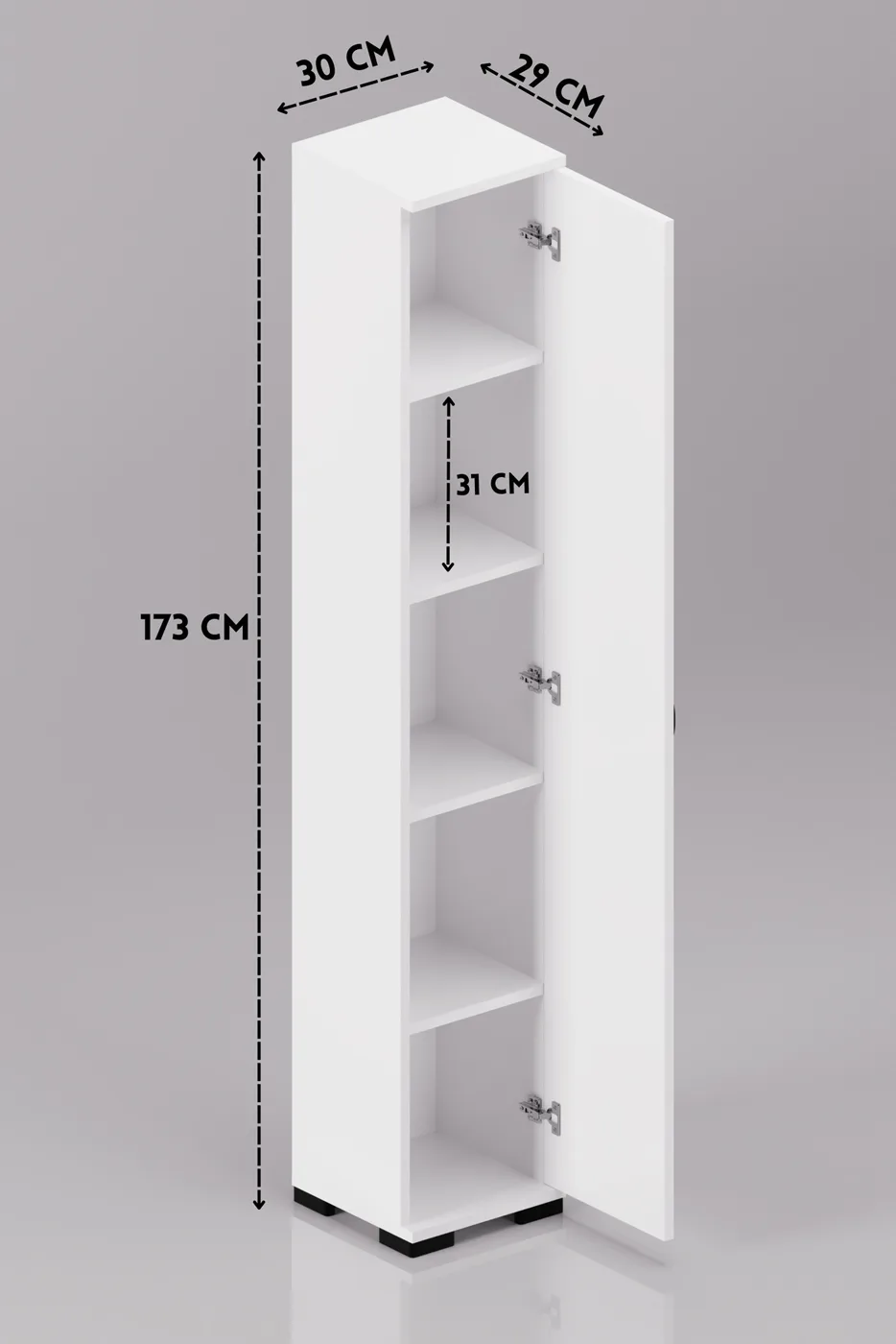 Multi-purpose Bathroom Cabinet Melamine-faced Chipboard White