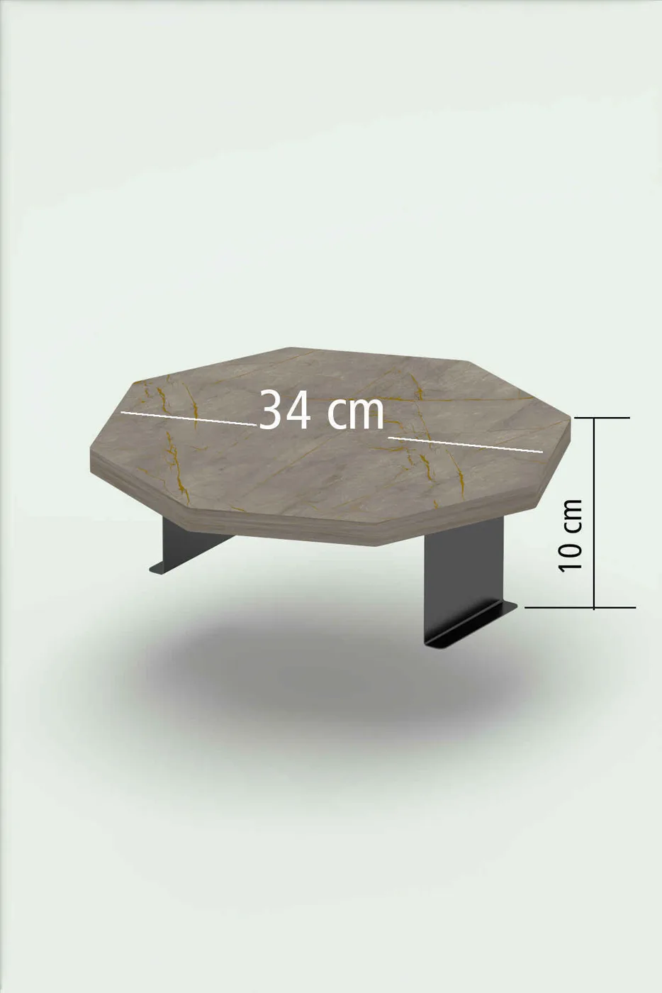 Octagonal 2-Piece Side Table Melamine-faced Chipboard Ecru
