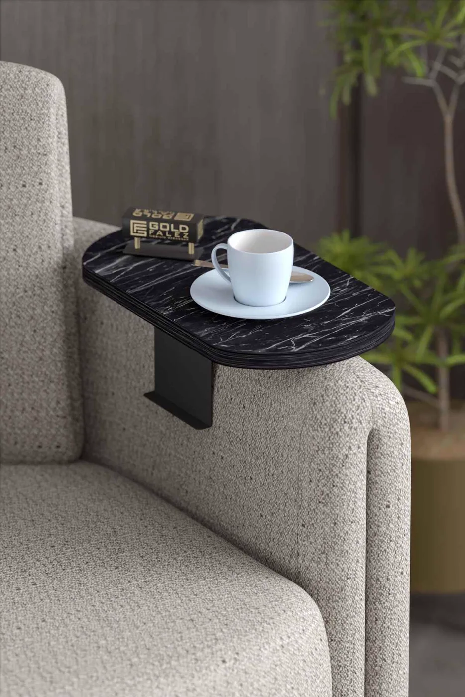 2-Piece Side Table Melamine-faced Chipboard Black