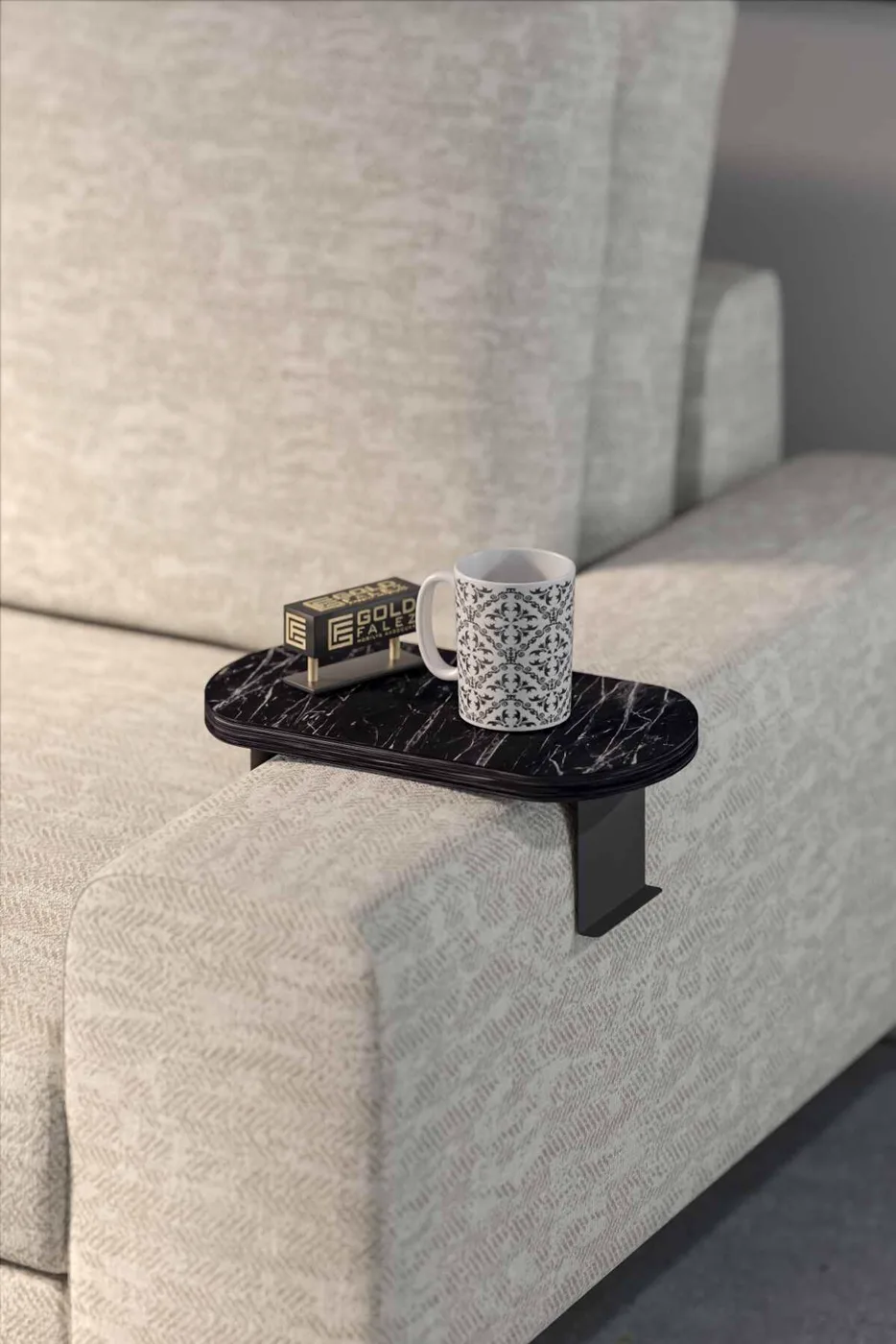 2-Piece Side Table Melamine-faced Chipboard Black