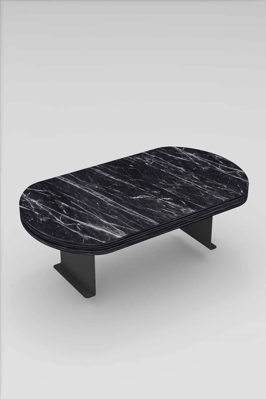 2-Piece Side Table Melamine-faced Chipboard Black