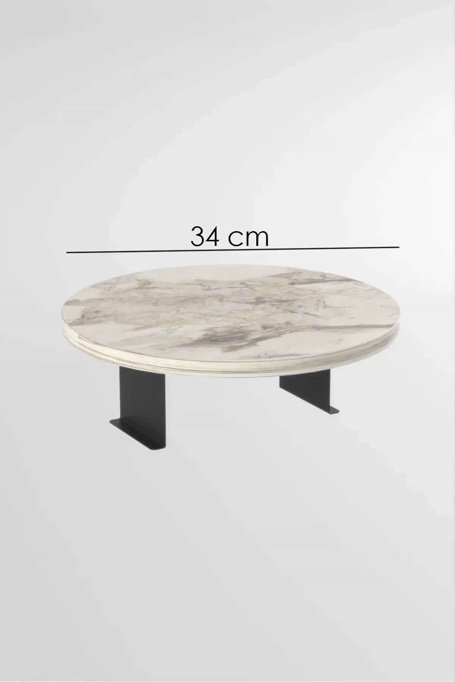 Set di 2 tavolini in truciolare nobilitato bianco
