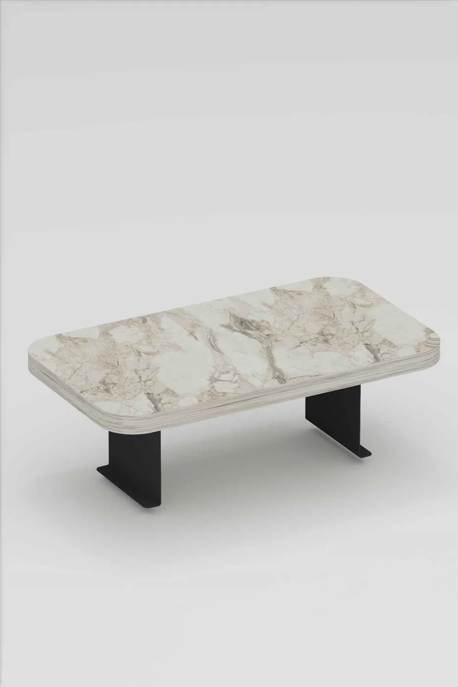 Efes 2-Piece Side Table Melamine-faced Chipboard Grey
