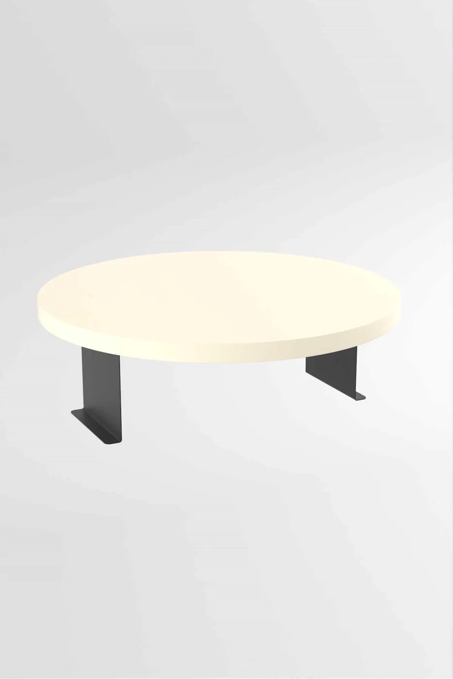 Set di 2 tavolini in truciolare nobilitato crema