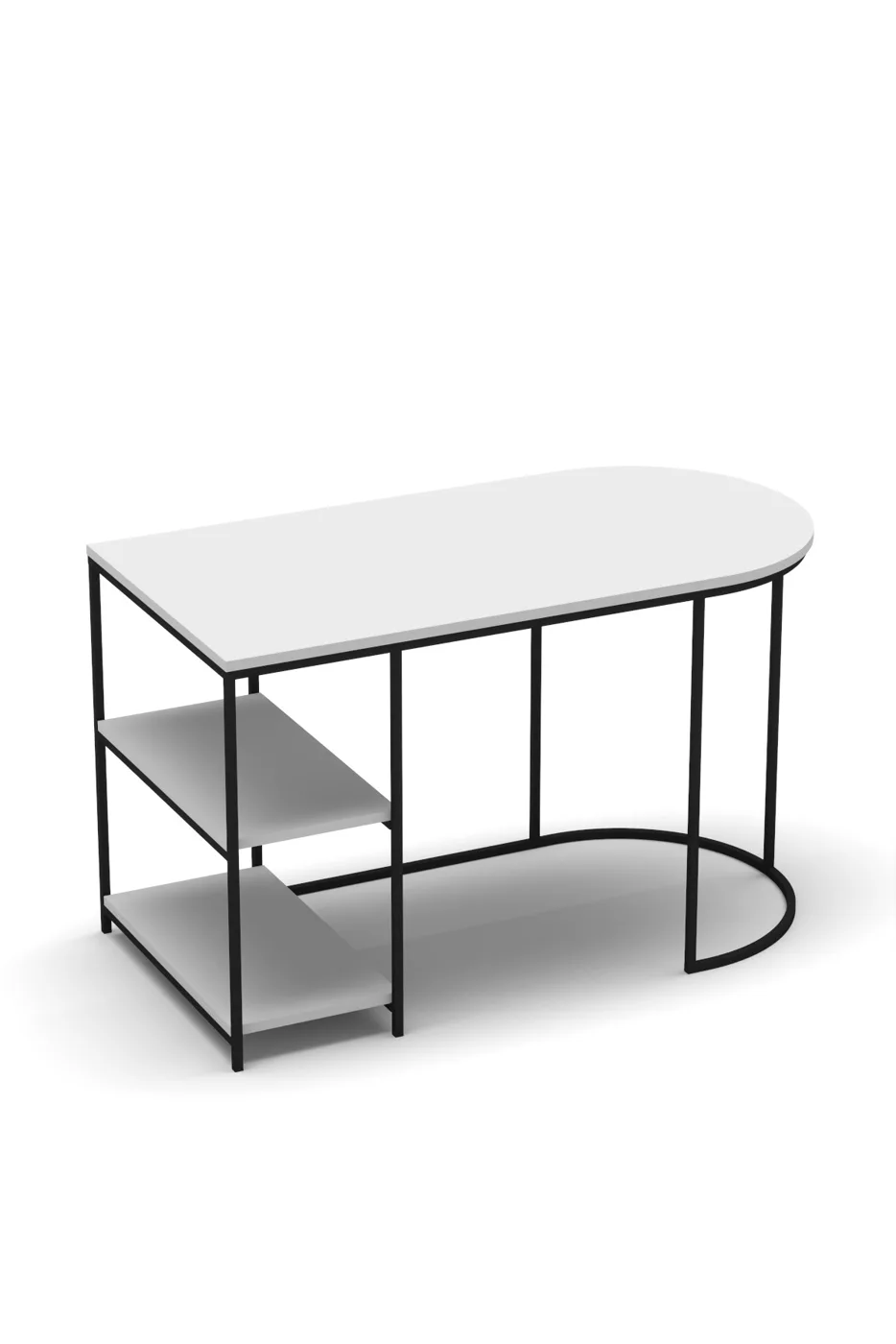Dolunay Desk Melamine-faced Chipboard White