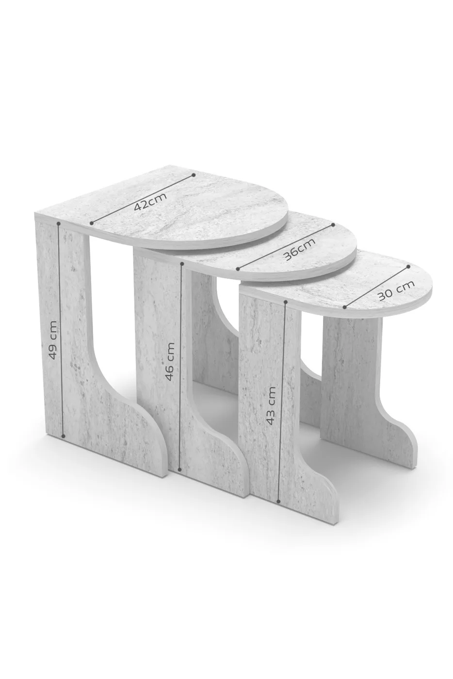 Setro 6-Piece Table and TV Unit Set Melamine-faced Chipboard White