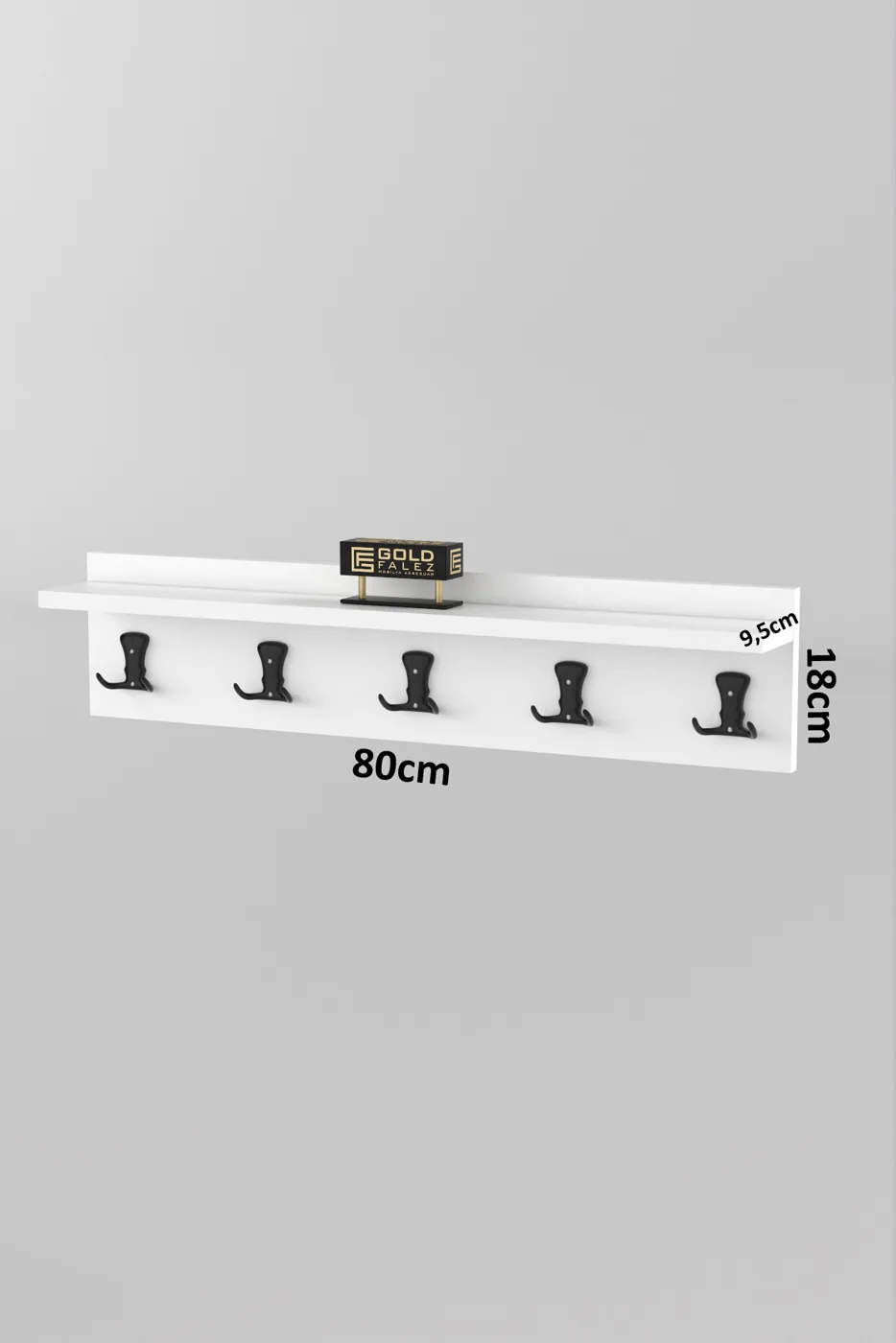 Wandgarderobe melaminbeschichtete Spanplatte Weiß