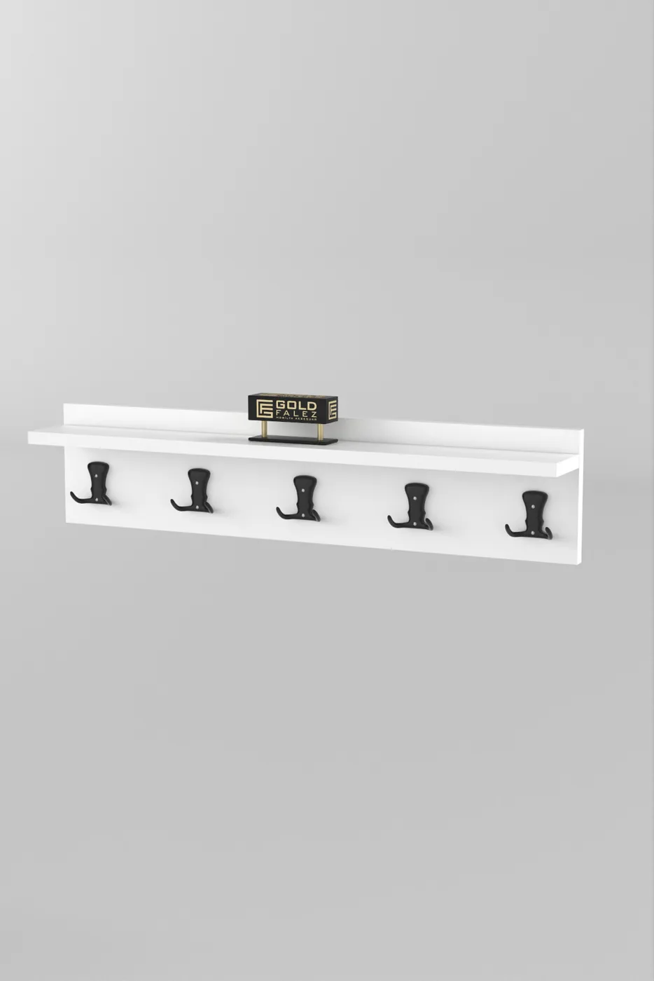 Wandgarderobe melaminbeschichtete Spanplatte Weiß