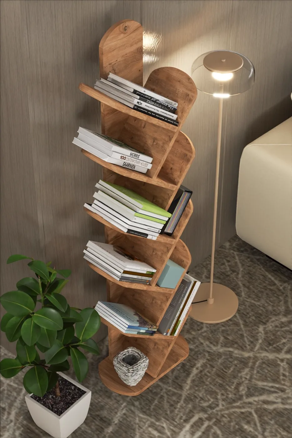 10-Tier Multi-purpose Bookcase Melamine-faced chipboard Brown