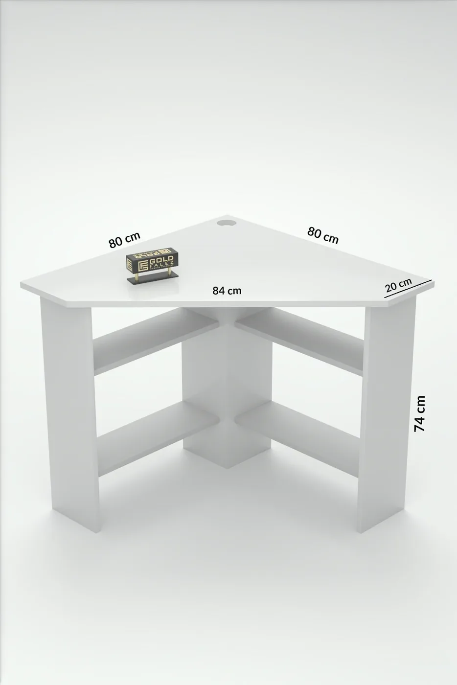 Corner Desk Melamine-faced chipboard White