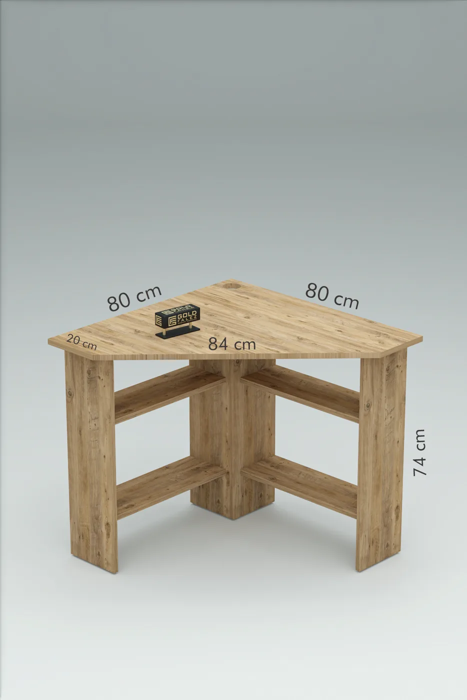 Corner Desk Melamine-faced chipboard Brown