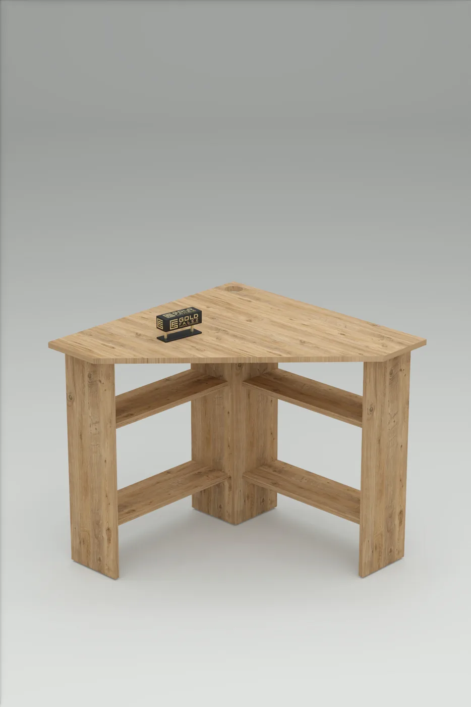 Corner Desk Melamine-faced chipboard Brown