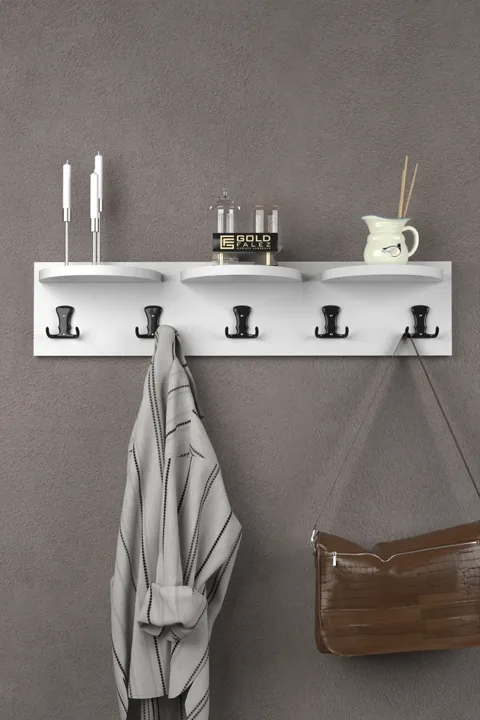 Falez Scandinavian Wall Hanger Melamine-faced chipboard White