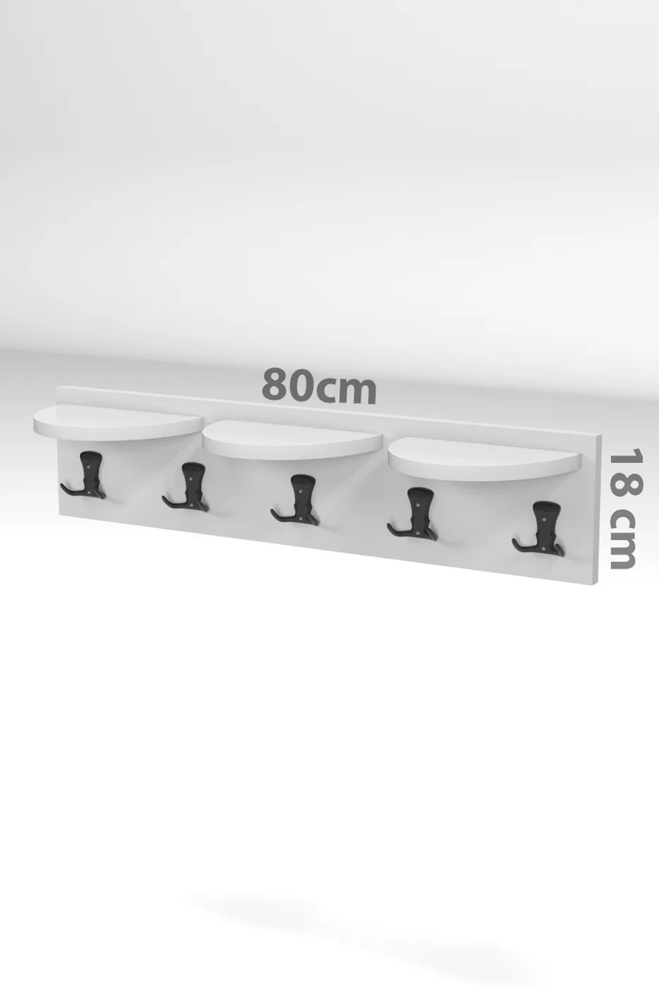 Falez Scandinavian Wall Hanger Melamine-faced chipboard White
