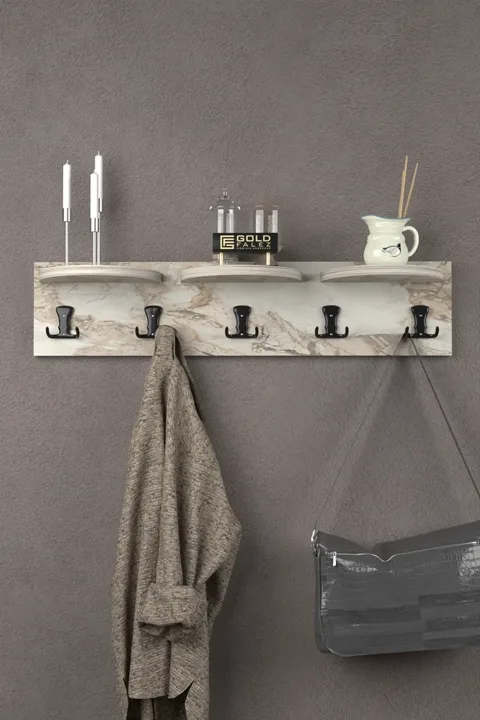 Falez Scandinavian Wall Hanger Melamine-faced chipboard White