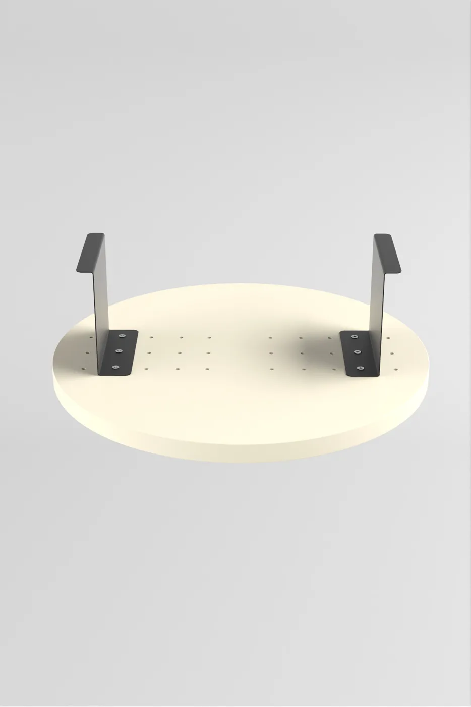 Ilkal Adjustable Metal Leg Sofa Tray Table, Cream