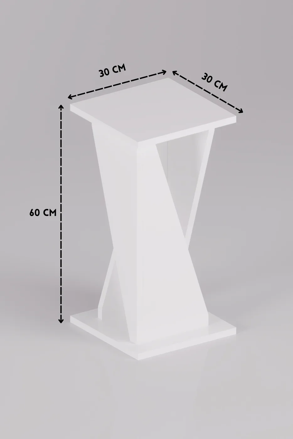 Vision Square Decorative C Side Table Melamine-faced chipboard White