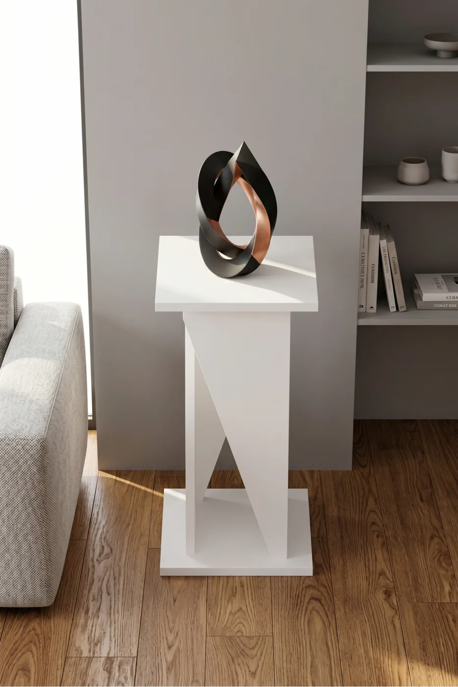 Vision Square Decorative C Side Table Melamine-faced chipboard White