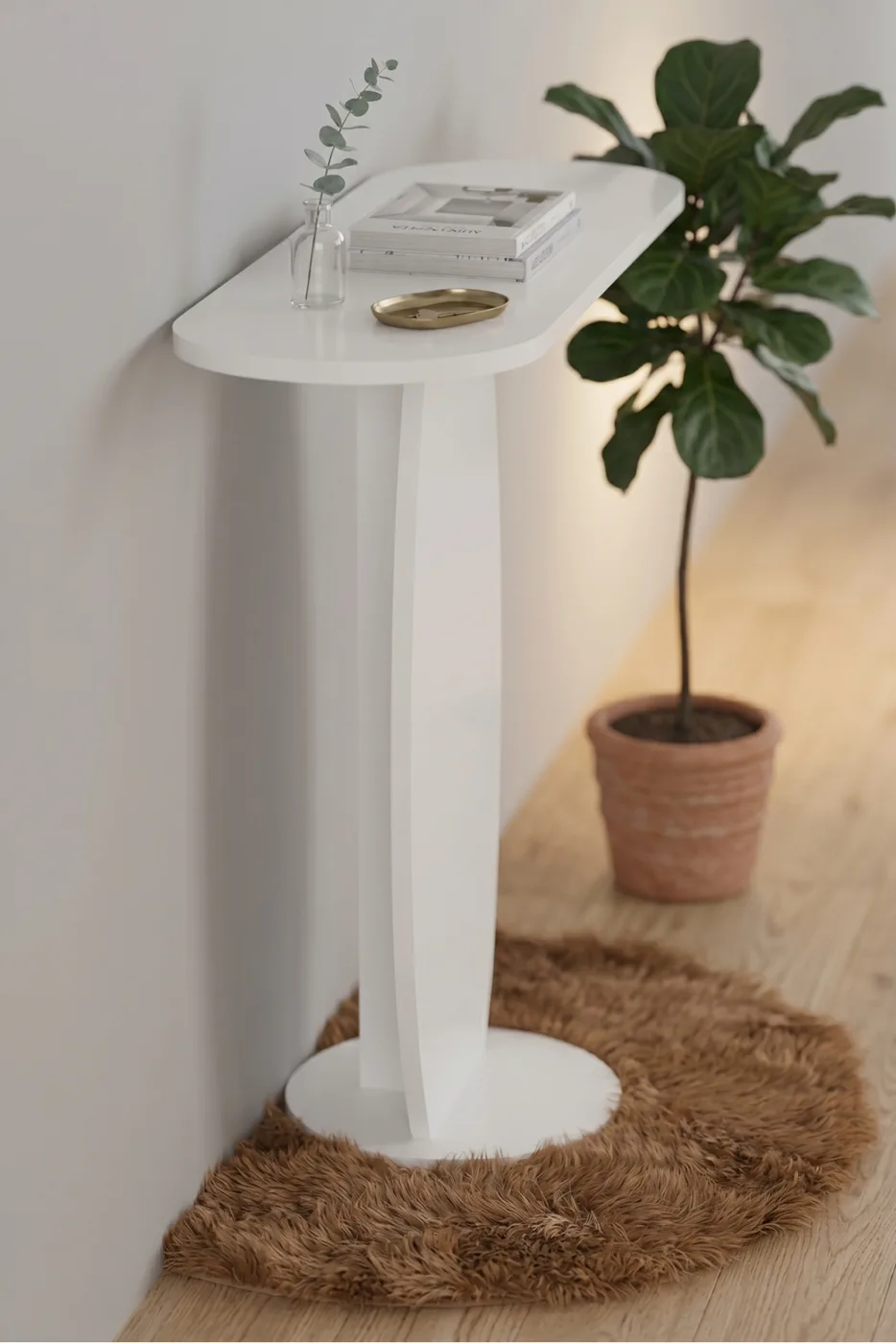 Sideboard Modern Decorative Entrance Console Hallway Corridor Living Room Console Table 7033 White