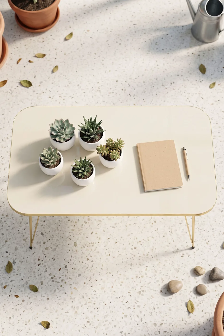 Coffee Table Kr Gold Cream Wire