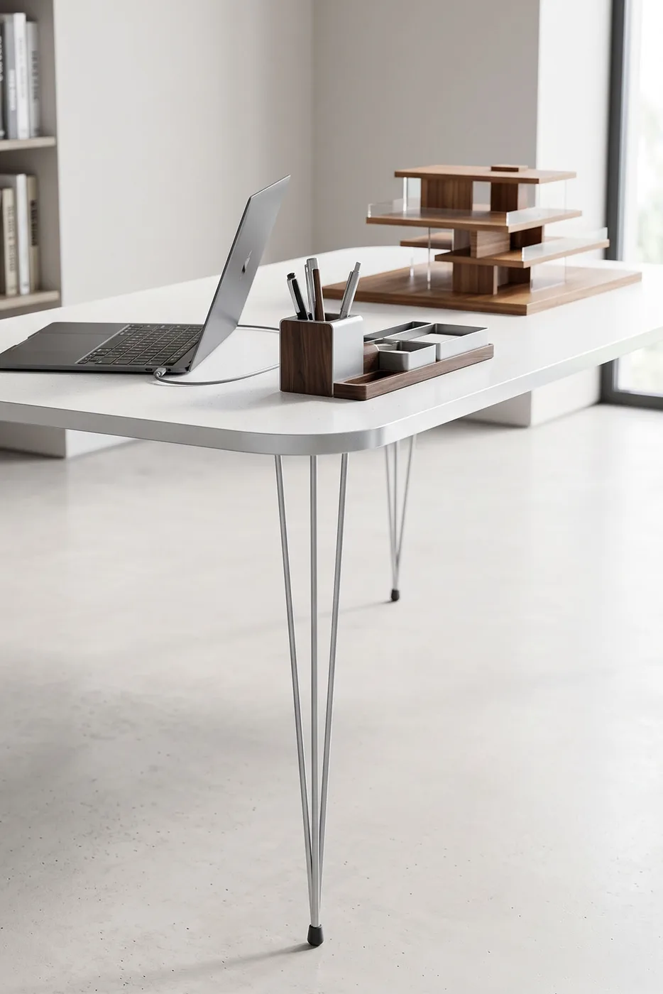 Square Silver White Wire Coffee Table