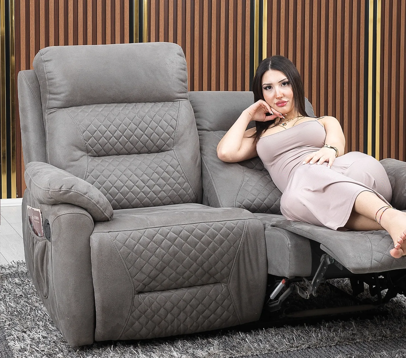 Anemon 2-Seater Fixed Electric Recliner Armchair
