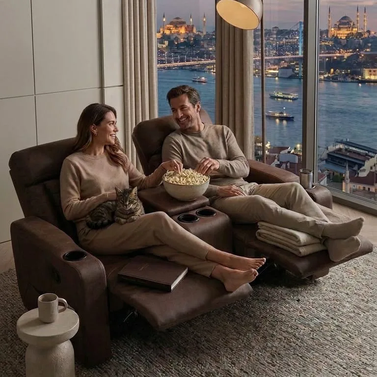 Aspendos 2-Seater Fixed Electric Recliner Armchair